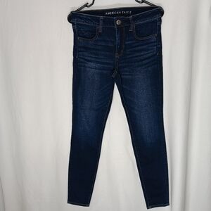 American Eagle Outfitters Blue Skinny Jeans with Stretch Size 8